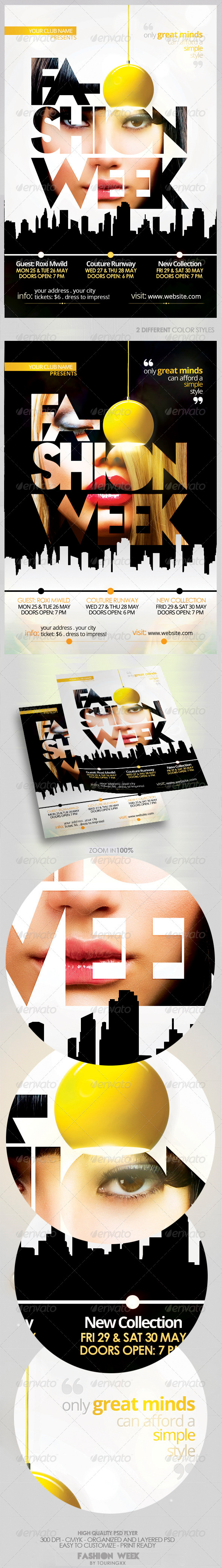 Fashion Week Vol 2 Flyer Template - Events Flyers