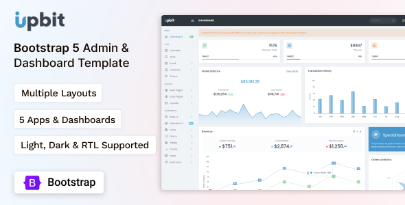 Upbit - Bootstrap Admin & Dashboard UI Kit