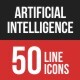 Artificial Intelligence Filled Line Icons