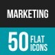 Marketing Flat Multicolor Icons
