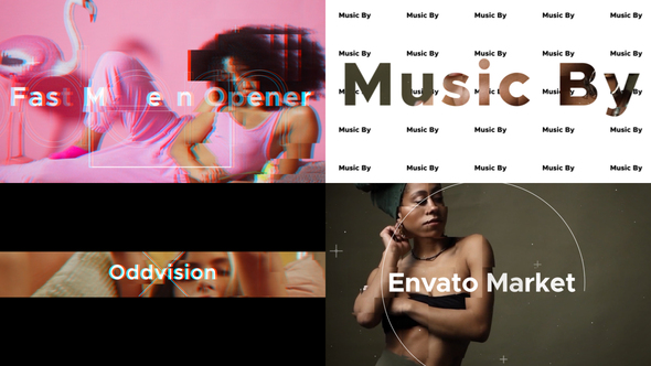 Fast Modern Opener Premiere Pro template preview