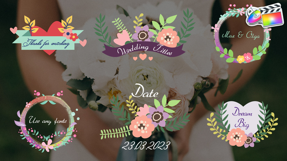 Wedding Romantic Titles for FCPX