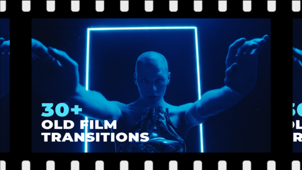 FIlm Old Transitions Elements template preview