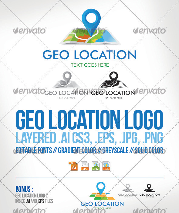 Geo Location Logo Template - Objects Logo Templates