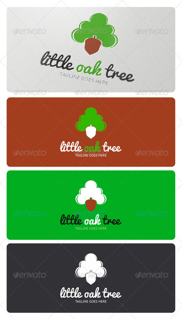 Little Oak Tree Logo - Nature Logo Templates