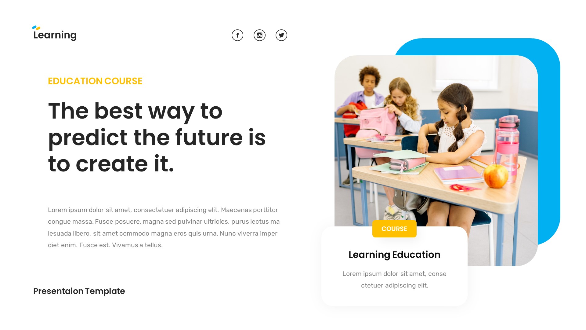 Learning - Education Online Course Powerpoint Template, Presentation ...