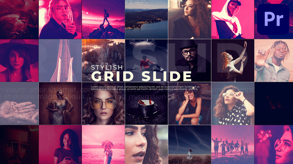 Stylish Grid Slide for Premiere Pro