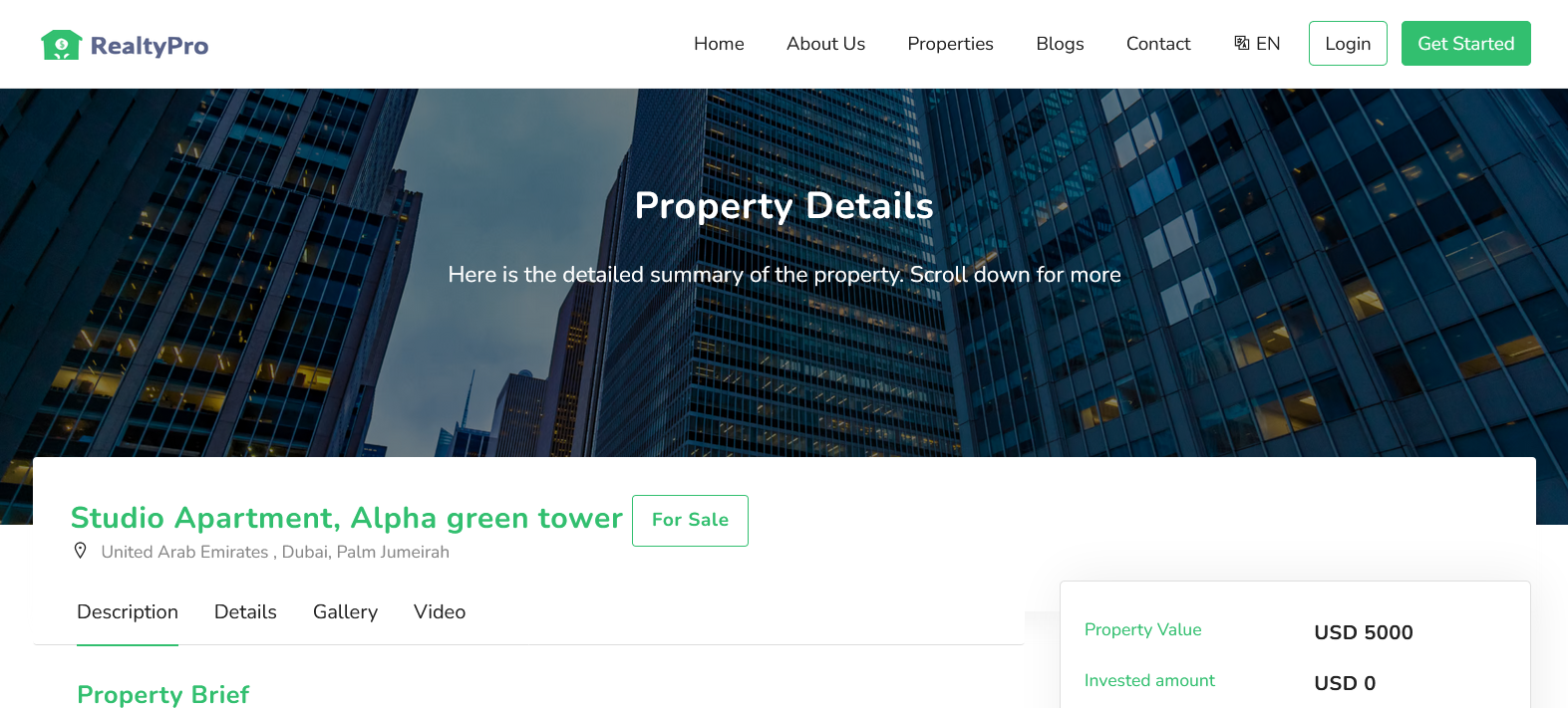 Realty Pro - Real Estate Investment Platform by mcode10 | CodeCanyon