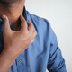 unrecognized man suffering throat pain close up  - PhotoDune Item for Sale