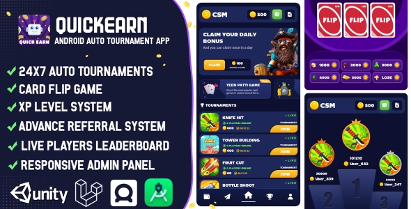 QuickEarn - Android Online Earning App with Admin Panel
