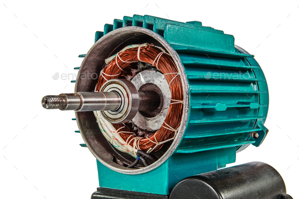Electrical motor, isolated on white background