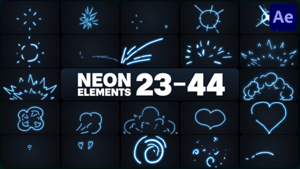 Neon Elements for After Effects Elements template preview