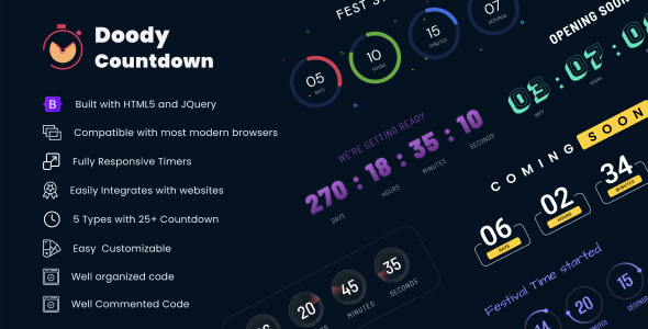 [DOWNLOAD]Doody Countdowns - jQuery Countdown Timers