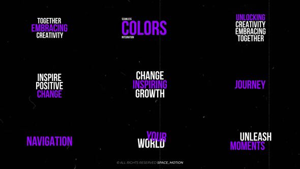 Kinetic Text Animation _AE Titles template preview