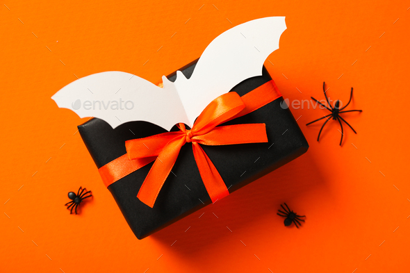 Scissors and paper bat on light background, top view Stock Photo by  AtlasComposer