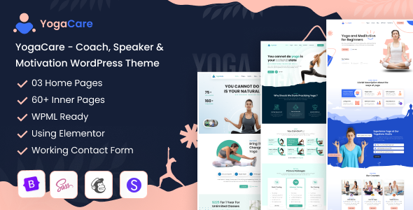 YogaCare - Coach, Speaker & Motivation WordPress Theme