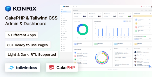 Konrix - CakePHP Tailwind CSS Admin & Dashboard Template