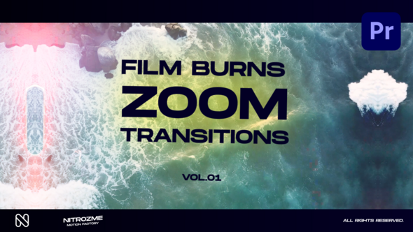 Film Burns Zoom Transitions Vol. 01 for Premiere Pro