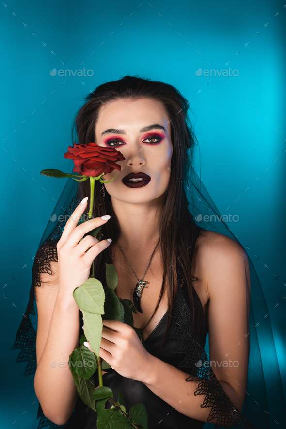 blue rose makeup