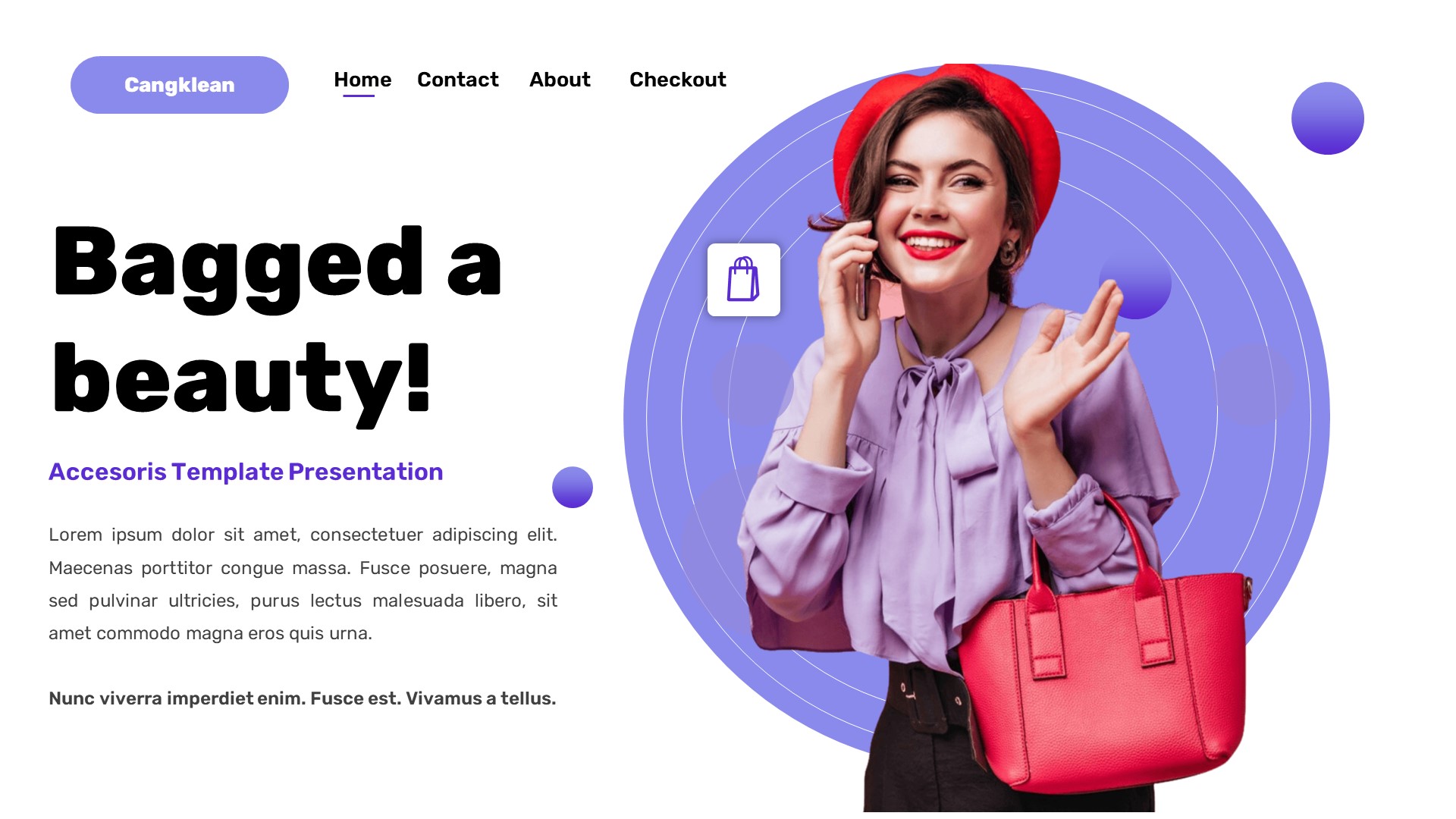 Cangklean Fashion Accessories Powerpoint Template, Presentation Templates