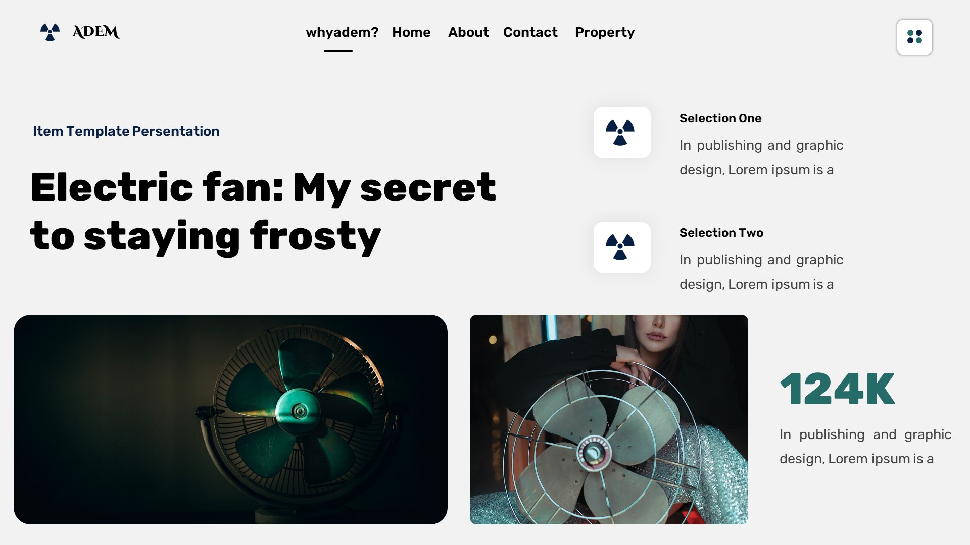 Adem - Fan Electricity Powerpoint Template, Presentation Templates