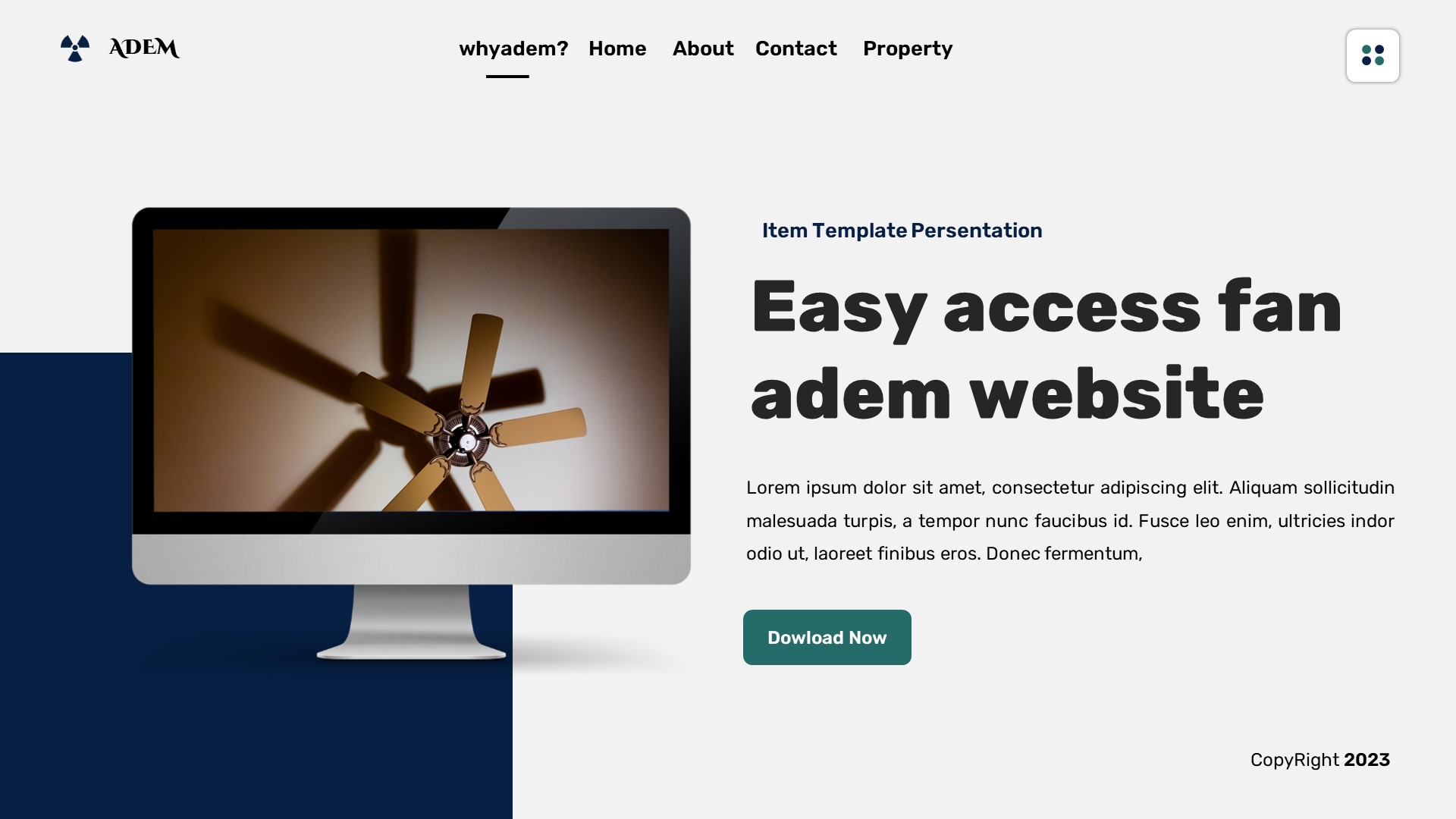Adem - Fan Electricity Powerpoint Template, Presentation Templates