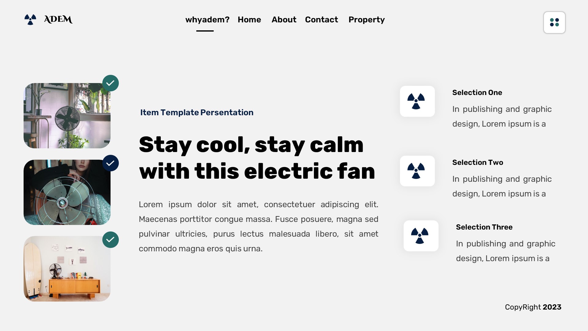 Adem - Fan Electricity Powerpoint Template, Presentation Templates