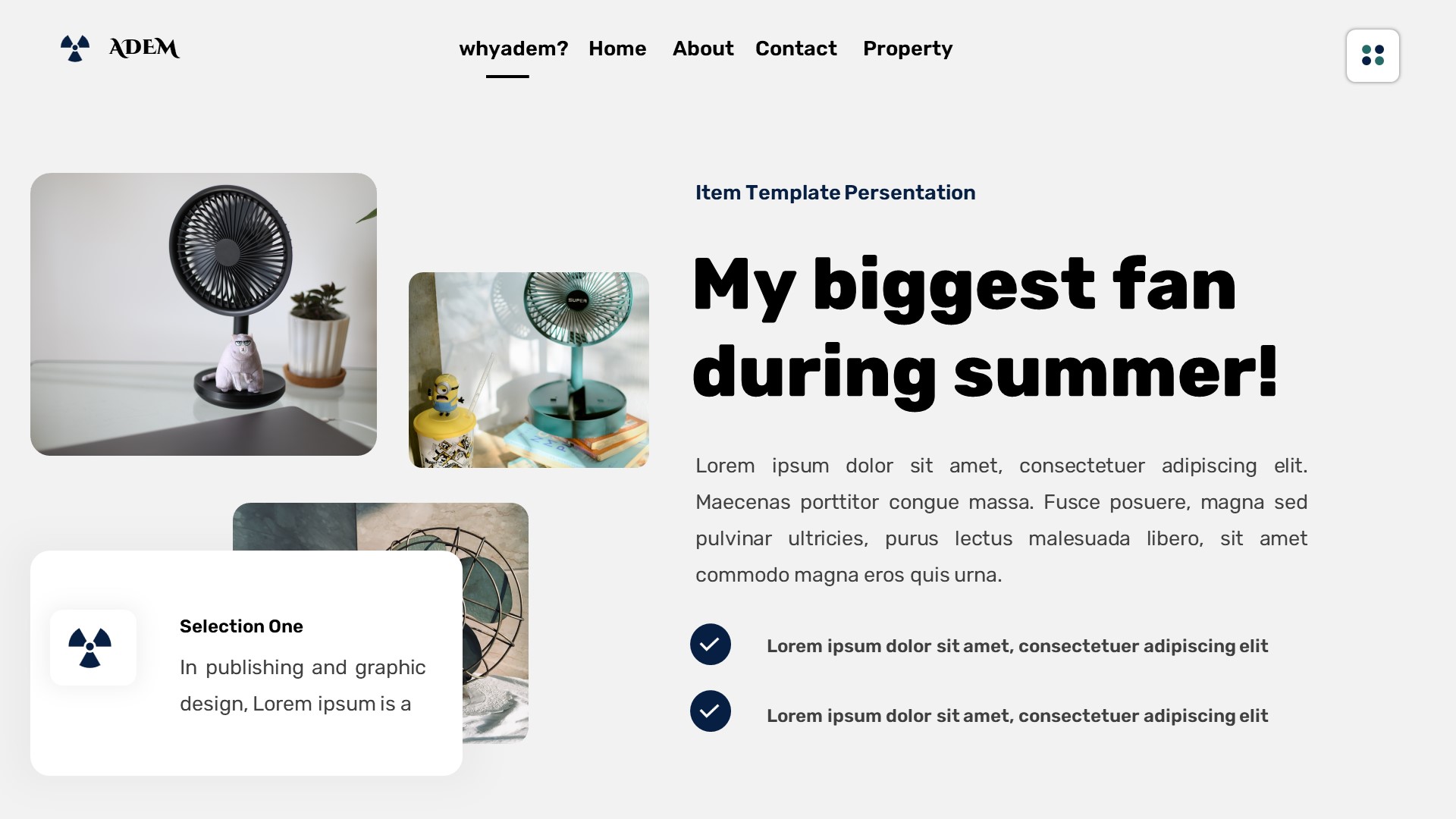 Adem - Fan Electricity Google Slides Template, Presentation Templates