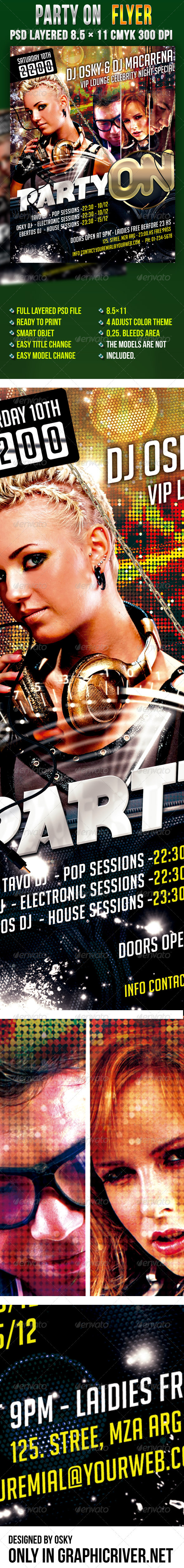 Party On Flyer - Clubs & Parties Events