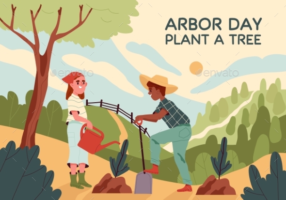 Arbor Day Poster Vector