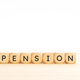 Pension word on wooden blocks on white background. Copy space - PhotoDune Item for Sale