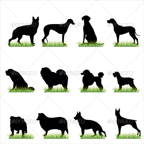 Dogs Silhouettes Set