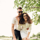 holidays, vacation, love and friendship concept - smiling couple in sunglasses having fun in summer - PhotoDune Item for Sale