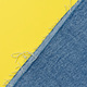 Torn edges of blue jeans on a yellow background - PhotoDune Item for Sale