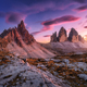 Alpine mountains at colorful sunset in autumn in Dolomites, Italy - PhotoDune Item for Sale