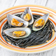 Black pasta with mussels - PhotoDune Item for Sale