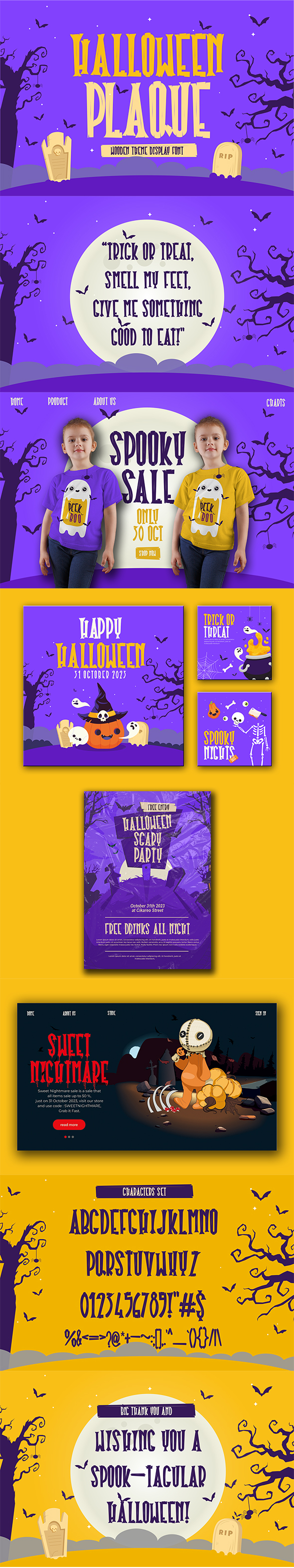 [DOWNLOAD]Halloween Plaque - Wooden Themed Display Font