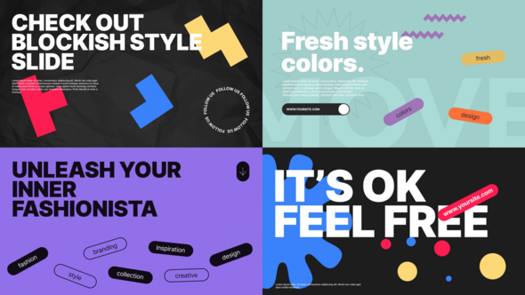 Typography Slides Titles template preview