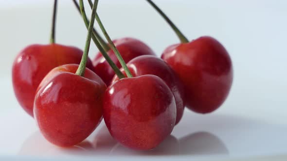 Fresh Ripe Cherry Closeup