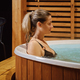 Lovely mid adult woman in hot tub - PhotoDune Item for Sale