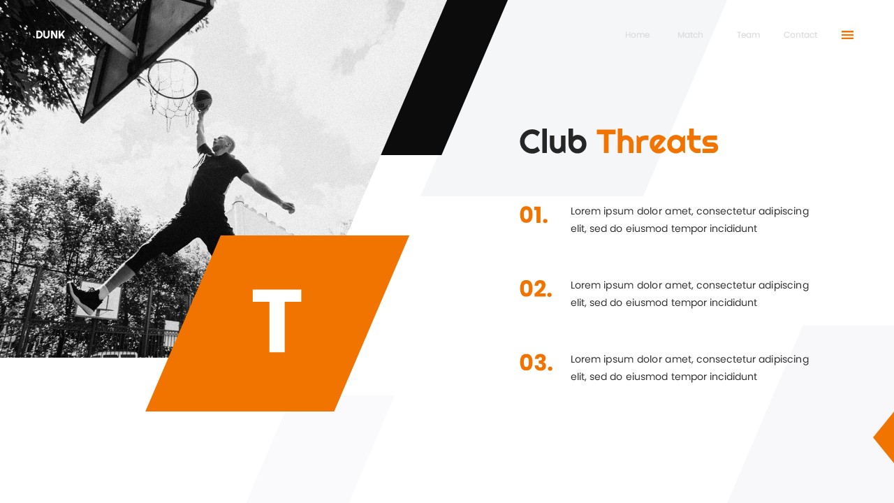 Dunk - Basketball & Sports Powerpoint Templates, Presentation Templates