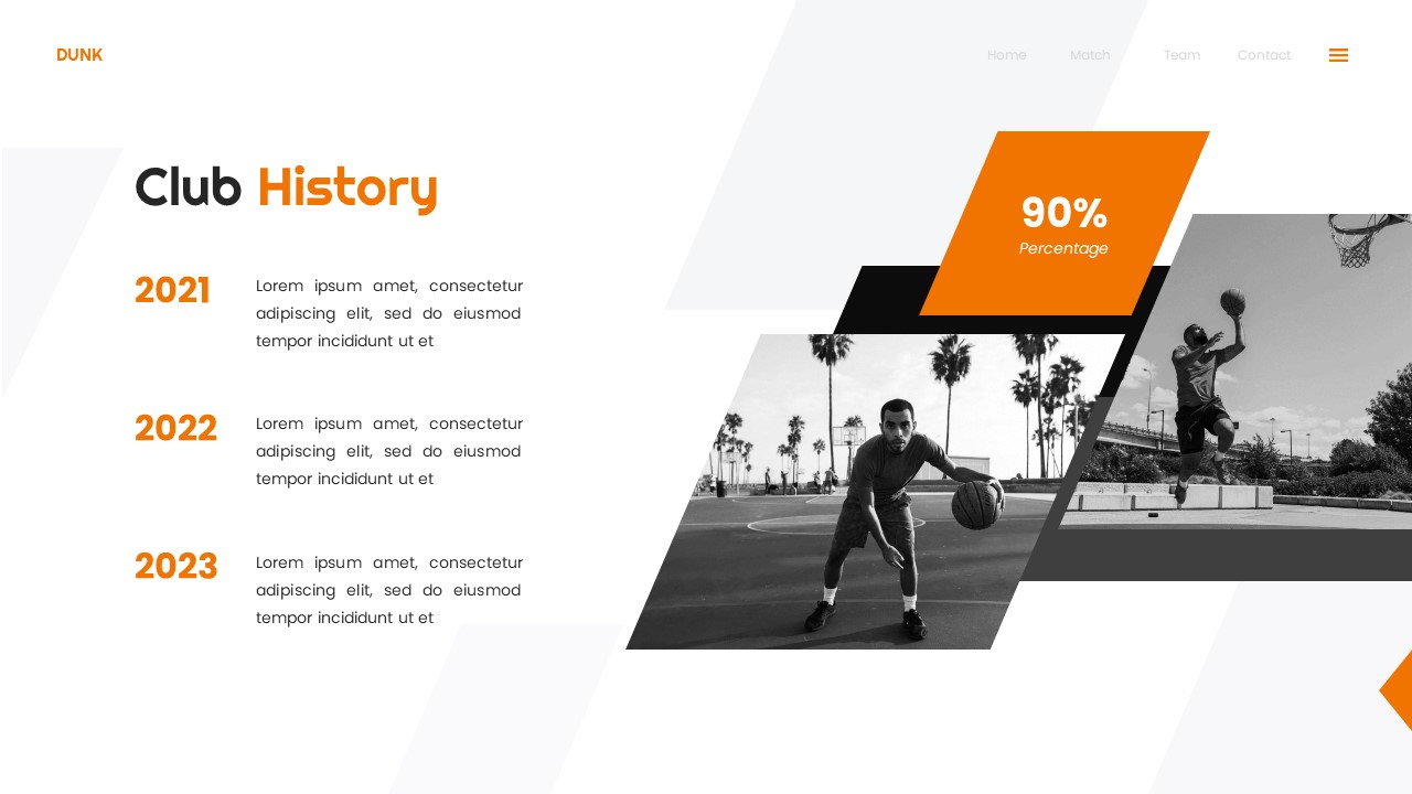 Dunk - Basketball & Sports Powerpoint Templates, Presentation Templates