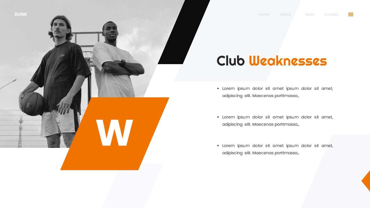 Dunk - Basketball & Sports Powerpoint Templates, Presentation Templates