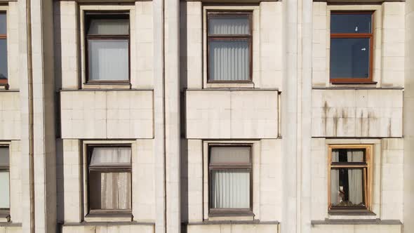 Many Windows of a Building Built in the Style of the Former USSR alt