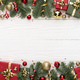 Christmas Ornament Border on White Background - PhotoDune Item for Sale