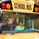 Portrait Of Happy Black Female Driver Driving Yellow School Bus - PhotoDune Item for Sale
