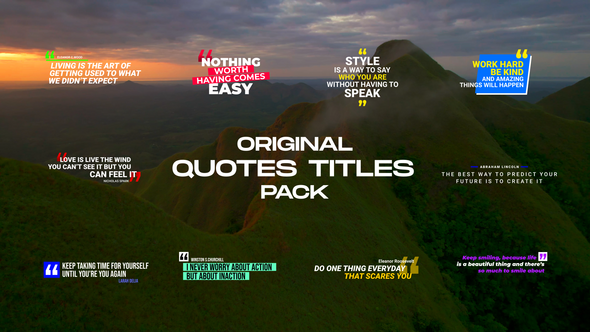 Quotes Titles Pack / AE Titles template preview