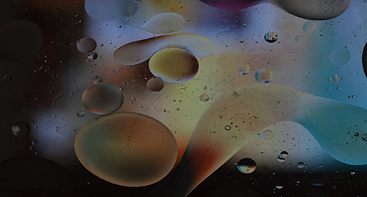 Abstract Colorful Food Oil Drops Bubbles