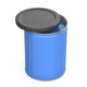 Metal can with blue paint - PhotoDune Item for Sale
