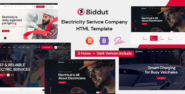 Biddut – Electricity Services HTML Template